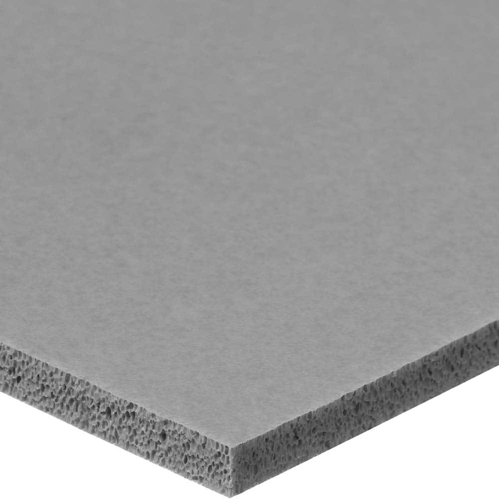 USA Sealing - Rubber & Foam Sheets; Material: Silicone ; Thickness (Inch): 1/8 ; Hardness: Medium ; Width (Inch): 12.0000 ; Length (Inch): 12 ; Color: Gray - Exact Industrial Supply