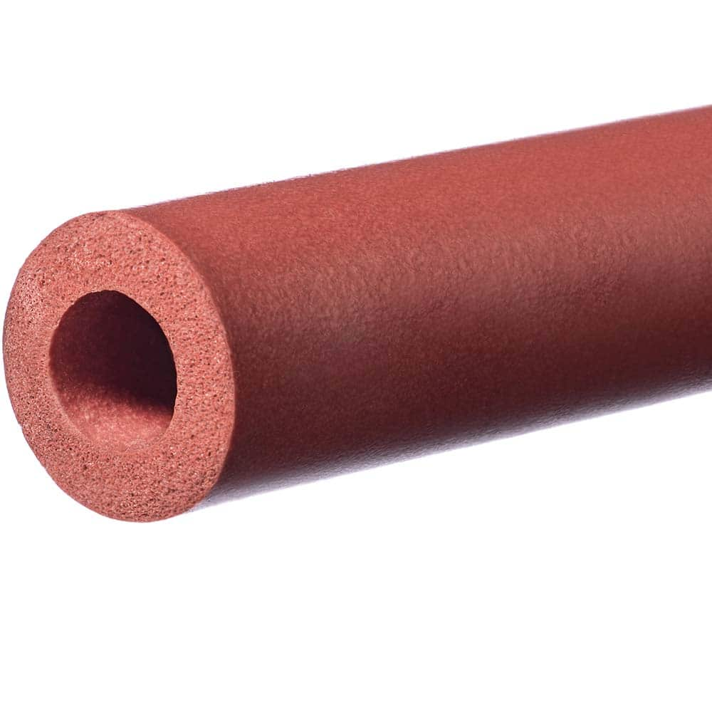 USA Sealing - Rubber & Foam Cylinders; Material: Silicone ; Outside Diameter (Inch): 2 ; Inside Diameter (Inch): 1-1/2 ; Length (Inch): 120 ; Tensile Strength (psi): 200.00 ; Color: Red - Exact Industrial Supply