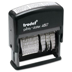 Trodat - Pre-inked Custom Stamps Type: Custom Stamp - 12 Message Dater Message: Date/Answered/Received/Entered/Backordered/Cancelled/Charged/PAID/Checked/Shipped/Billed/Delivered/Faxed - Americas Tooling