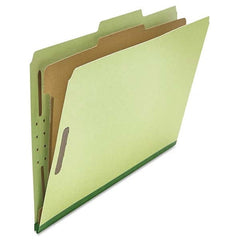 UNIVERSAL - File Folders, Expansion Folders & Hanging Files Folder/File Type: Classification Folders with Tob Tab Fastener Color: Green - Americas Tooling