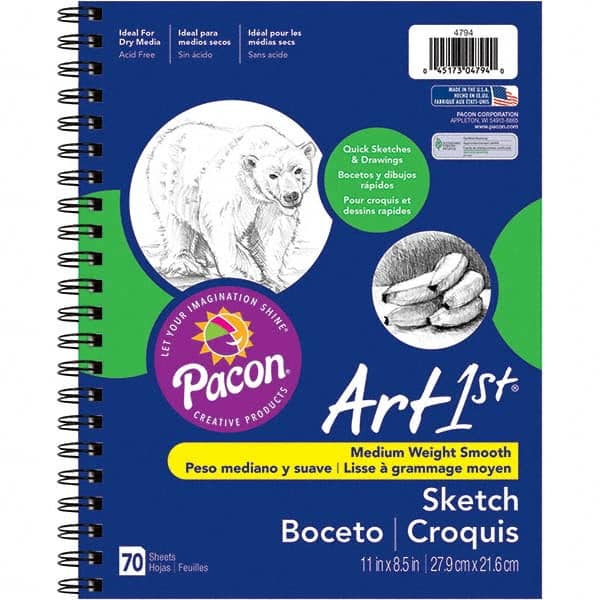 Pacon - Note Pads, Writing Pads & Notebooks Writing Pads & Notebook Type: Sketch Size: 11 x 8-1/2 - Americas Tooling