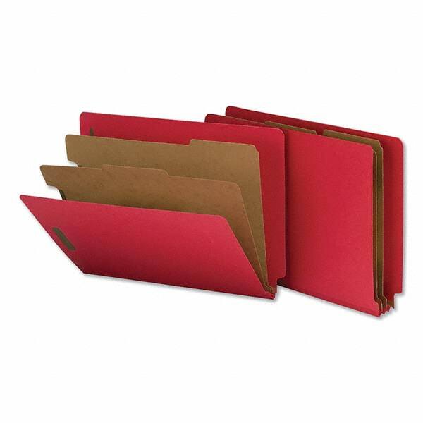 UNIVERSAL - File Folders, Expansion Folders & Hanging Files Folder/File Type: Classification Folders with Tob Tab Fastener Color: Red - Americas Tooling