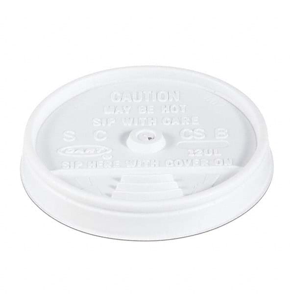 DART - Sip-Through Lids For 10, 12, 14 oz Foam Cups, Plastic, White, 1000/Carton - Americas Tooling