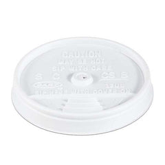 DART - Sip-Through Lids For 10, 12, 14 oz Foam Cups, Plastic, White, 1000/Carton - Americas Tooling