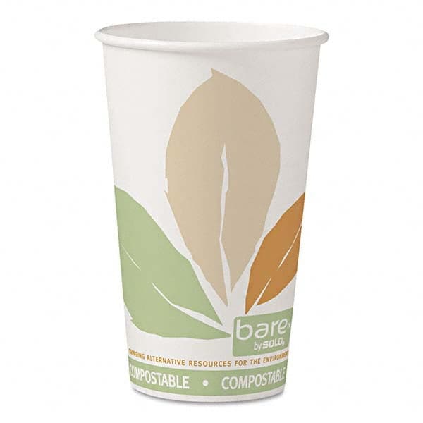 DART - Bare by Solo Eco-Forward PLA Paper Hot Cups, Leaf Design, 16 oz, 1000/Carton - Americas Tooling