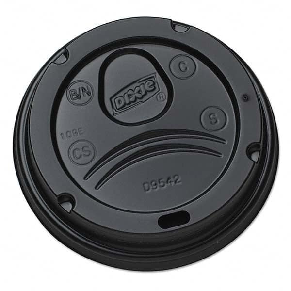 Dixie - Drink-Thru Lids for 10-20 oz Cups, Plastic, Black - Americas Tooling