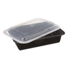 Pactiv - VERSAtainers, Black/Clear, 38 oz, 6w x 8 1/2d x 2h, 150/Carton - Americas Tooling