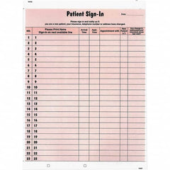 Tabbies - Note Pads, Writing Pads & Notebooks Writing Pads & Notebook Type: Sign-In Label Form Size: 8-1/2 x 11-5/8 - Americas Tooling