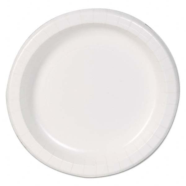 Dixie Basic - Basic Paper Dinnerware, Plates, White, 8.5" Diam, 125/Pack - Americas Tooling