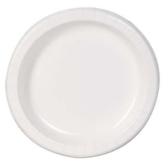 Dixie Basic - Basic Paper Dinnerware, Plates, White, 8.5" Diam, 125/Pack - Americas Tooling