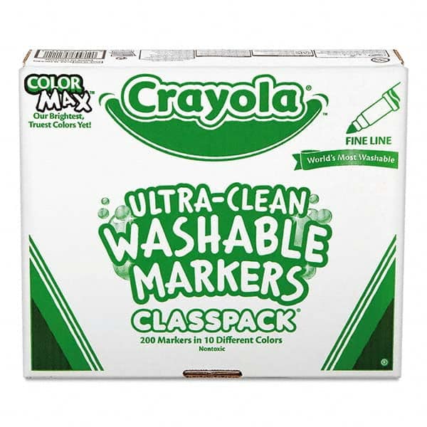 Crayola - Markers & Paintsticks Type: Marker Color: Black; Blue; Brown; Gray; Green; Orange; Pink; Red; Violet; Yellow - Americas Tooling