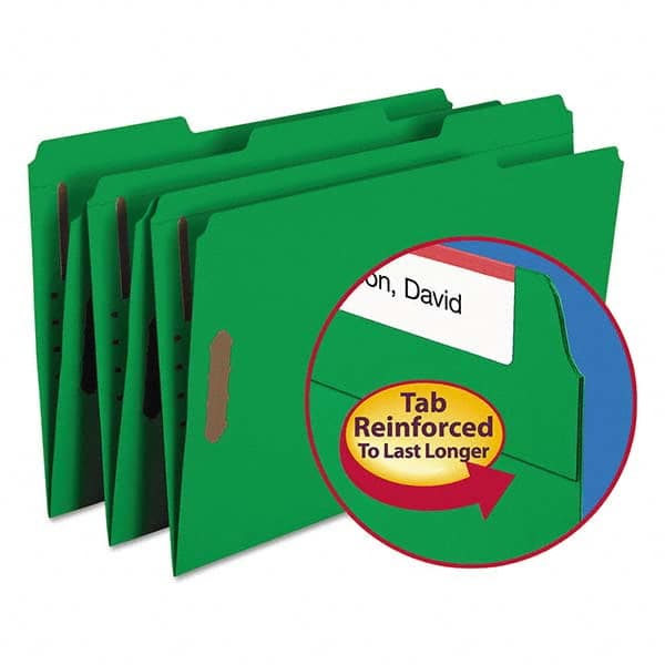 SMEAD - File Folders, Expansion Folders & Hanging Files Folder/File Type: File Folders with Top Tab Fastener Color: Green - Americas Tooling