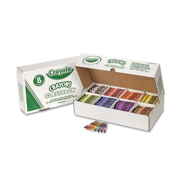 Crayola - Markers & Paintsticks Type: All Purpose Wax Crayon Color: Black; Blue; Brown; Green; Orange; Red; Violet; Yellow - Americas Tooling