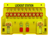 Padllock Wall Station - 22 x 22 x 1-3/4''-With (20) Xenoy Padlocks - Americas Tooling