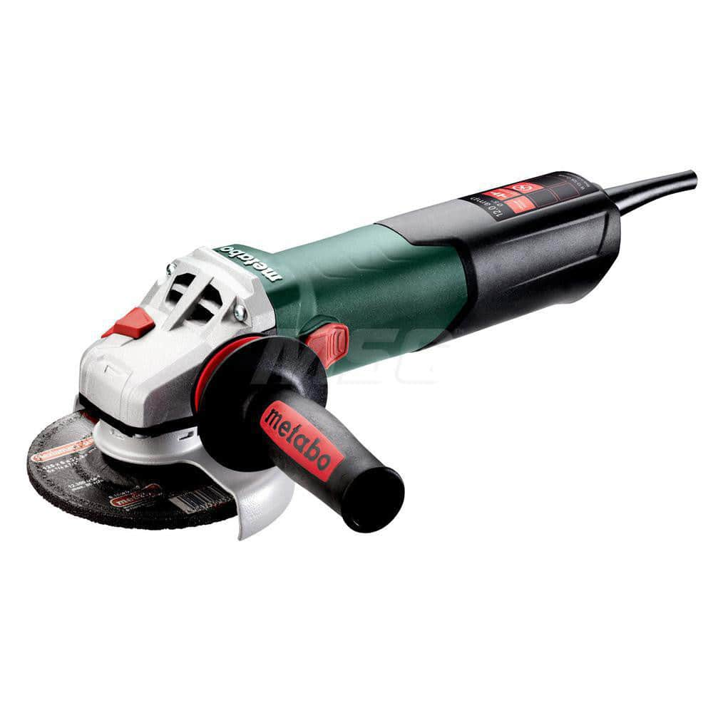 Corded Angle Grinder: 4-1/2 to 5″ Wheel Dia, 11,000 RPM, 5/8-11 Spindle 12A, 120V, Slide with Lock-on Switch