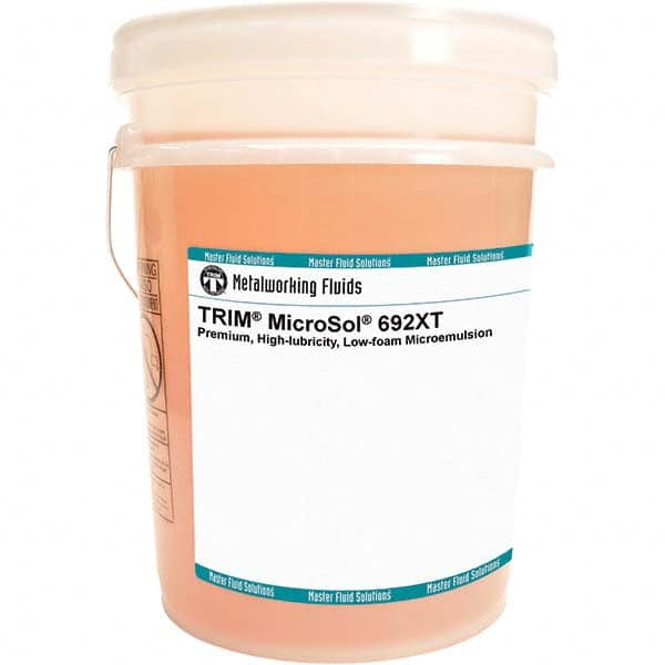 Master Fluid Solutions - TRIM MicroSol 692XT 5 Gal Pail Cutting, Drilling, Sawing, Grinding, Tapping & Turning Fluid - Americas Tooling