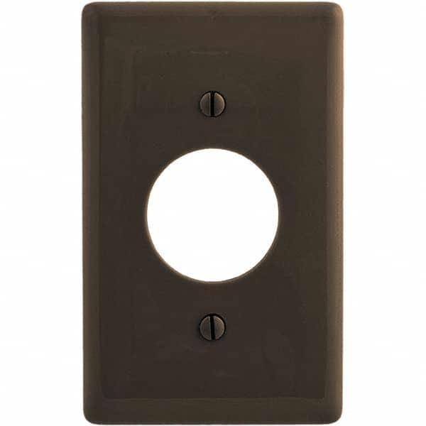 Wall Plates; Wall Plate Type: Outlet Wall Plates; Color: Brown; Wall Plate Configuration: Single Outlet; Material: Thermoplastic; Shape: Rectangle; Wall Plate Size: Standard; Number of Gangs: 1; Overall Length (Inch): 4.6300; Overall Width (Decimal Inch):