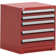 Rousseau Metal - 5 Drawer Flame Red Steel Modular Storage Cabinet - Americas Tooling