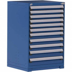 Rousseau Metal - 11 Drawer Avalanche Blue Steel Modular Storage Cabinet - Americas Tooling