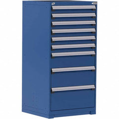 Rousseau Metal - 9 Drawer Avalanche Blue Steel Modular Storage Cabinet - Americas Tooling