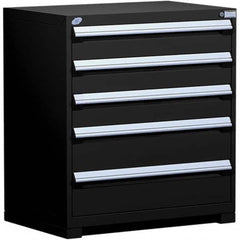 Rousseau Metal - 5 Drawer Black Steel Modular Storage Cabinet - Americas Tooling