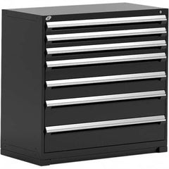 Rousseau Metal - 7 Drawer Black Steel Modular Storage Cabinet - Americas Tooling