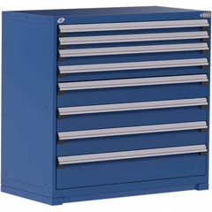 Rousseau Metal - 8 Drawer Avalanche Blue Steel Modular Storage Cabinet - Americas Tooling