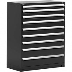 Rousseau Metal - 9 Drawer Black Steel Modular Storage Cabinet - Americas Tooling