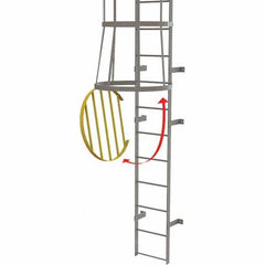 TRI-ARC - Ladder Accessories Type: Door For Use With: Tri-Arc Fixed Yellow Steel Cage Ladders - Americas Tooling