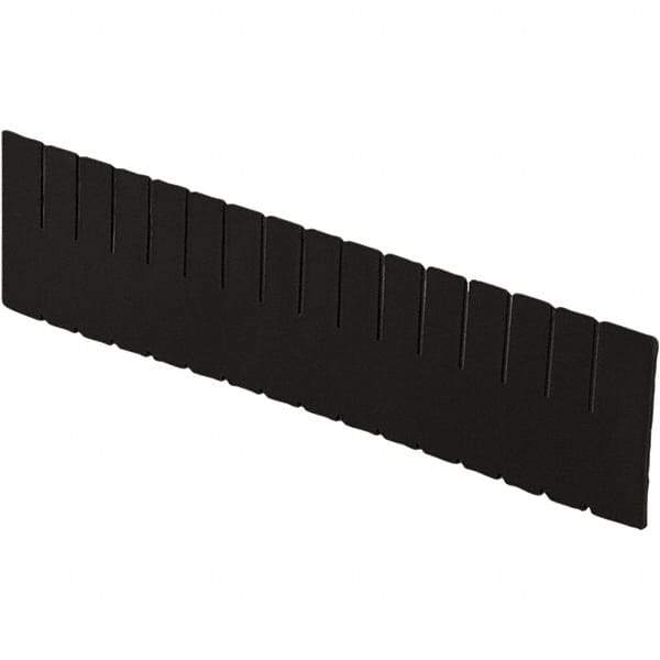 LEWISBins+ - 20-1/4" High, Black Bin Divider - Use with DC2260, Long Side Measures 5.4" Tall - Americas Tooling