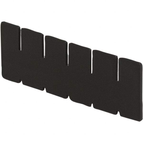 LEWISBins+ - 4-3/8" High, Black Bin Divider - Use with DC1050, Short Side Measures 4.4" Tall - Americas Tooling