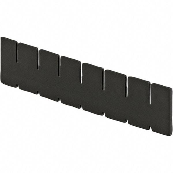 LEWISBins+ - 4-3/8" High, Black Bin Divider - Use with DC2050, Short Side Measures 4.4" Tall - Americas Tooling