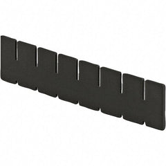 LEWISBins+ - 2-7/8" High, Black Bin Divider - Use with DC2035, Short Side Measures 2.9" Tall - Americas Tooling