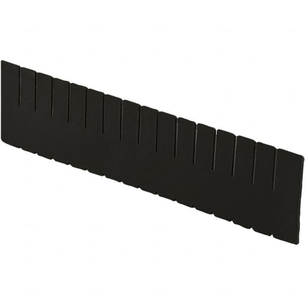 LEWISBins+ - 20-1/4" High, Black Bin Divider - Use with DC3080, Long Side Measures 7.4" Tall - Americas Tooling