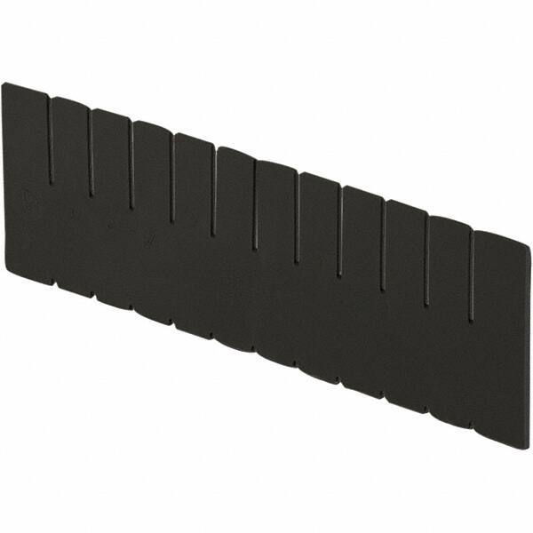 LEWISBins+ - 7-3/8" High, Black Bin Divider - Use with DC3080, Short Side Measures 7.4" Tall - Americas Tooling