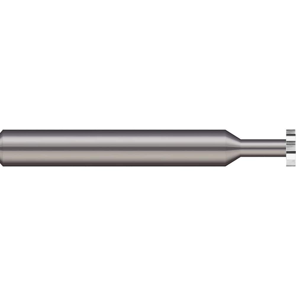 Micro 100 - 3/8" Cut Diam, 1/16" Cut Width, 3/8" Shank, Straight-Tooth Woodruff Keyseat Cutter - Exact Industrial Supply