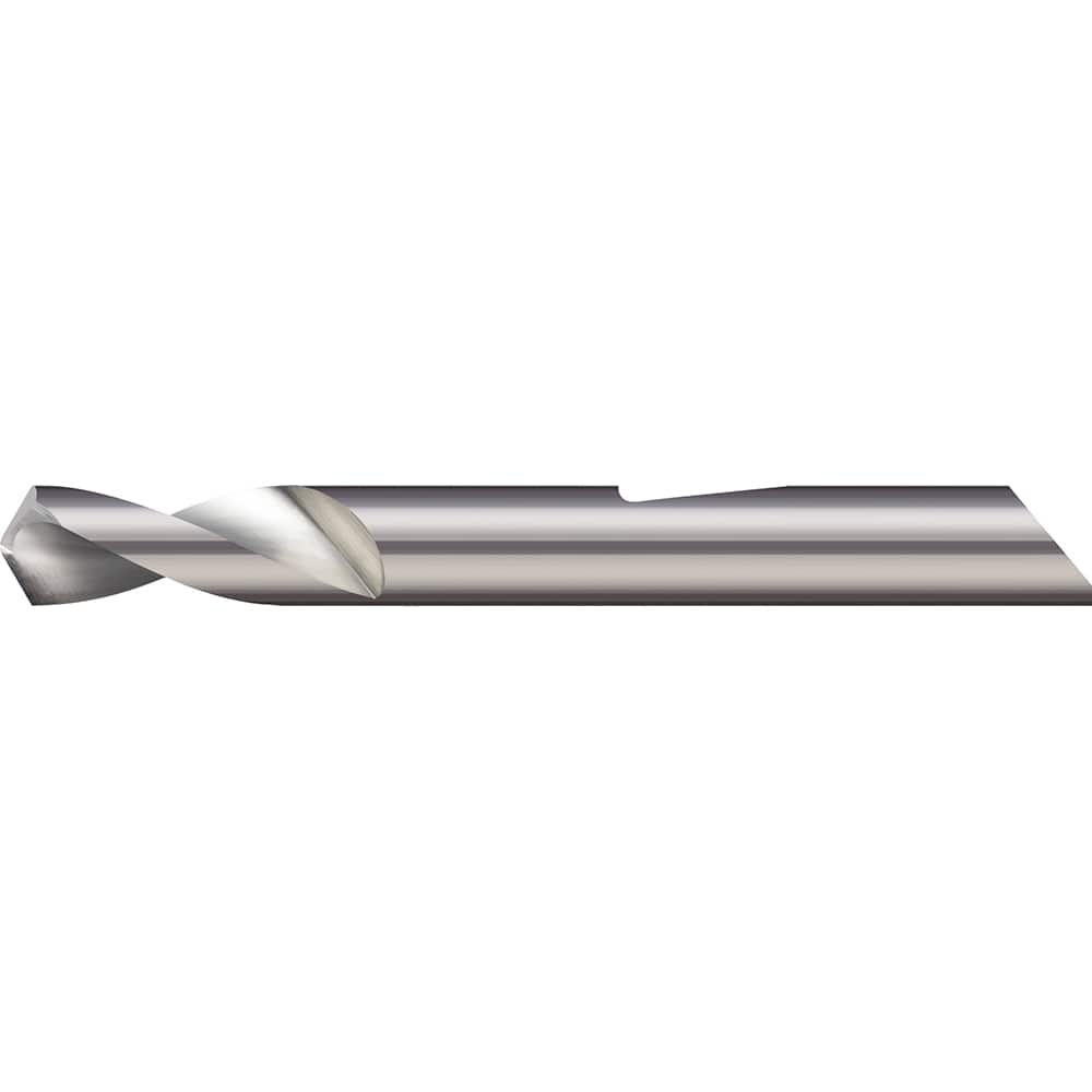 Micro 100 - 0.02" Body Diam, 120°, 1-1/2" OAL, 2-Flute Solid Carbide Spotting Drill - Exact Industrial Supply