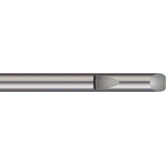 Micro 100 - Tool Bit Blanks; Material: Solid Carbide ; End Shape: Round ; Width/Diameter (Inch): 1/2 ; Overall Length (Inch): 3-1/2 - Exact Industrial Supply