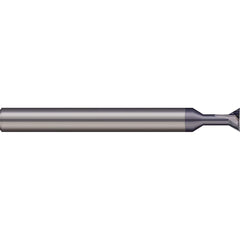 Micro 100 - 60° 1/8" Cut Diam, 0.065" Cut Width, Solid Carbide Dovetail Cutter - Exact Industrial Supply