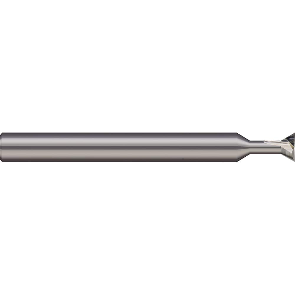 Micro 100 - 30° 3/16" Cut Diam, 0.127" Cut Width, Solid Carbide Dovetail Cutter - Exact Industrial Supply