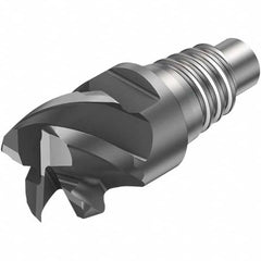 Sandvik Coromant - 12mm Mill Diam, 6.5mm LOC, 6.5mm OAL, 3 Flute Square End Mill Head - Americas Tooling