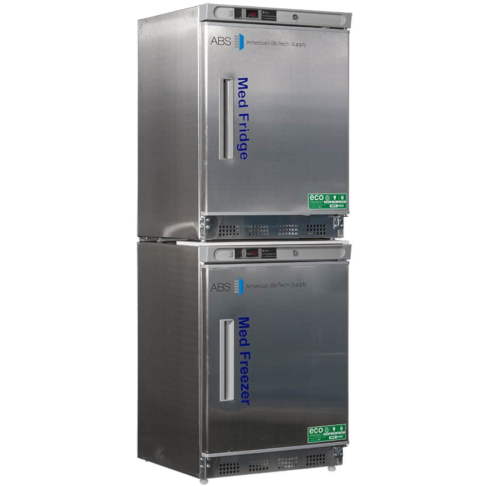 American BioTech Supply - Laboratory Refrigerators and Freezers; Type: Pharmacy/Vaccine Refrigerator & Freezer Combination ; Volume Capacity: 9 Cu. Ft. ; Minimum Temperature (C): -15.00 ; Maximum Temperature (C): 8.00 ; Width (Inch): 23-3/4 ; Depth (Inch - Exact Industrial Supply