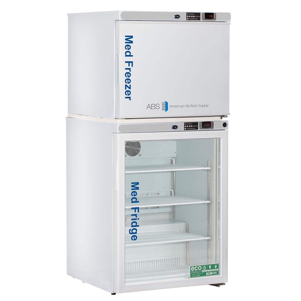 American BioTech Supply - Laboratory Refrigerators and Freezers; Type: Pharmacy/Vaccine Refrigerator & Freezer Combination ; Volume Capacity: 7 Cu. Ft. ; Minimum Temperature (C): -15.00 ; Maximum Temperature (C): 8.00 ; Width (Inch): 23-3/4 ; Depth (Inch - Exact Industrial Supply