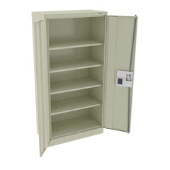 Tennsco - Storage Cabinets; Type: Locking ; Width (Inch): 36 ; Depth (Inch): 18 ; Height (Inch): 72 ; Number of Shelves: 5 ; Material: Steel - Exact Industrial Supply