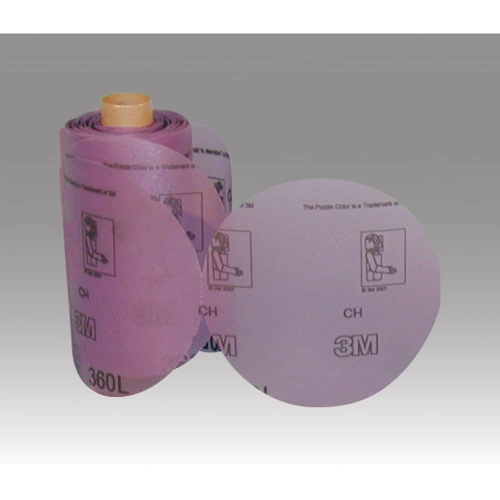 3M - Adhesive-Backed/PSA Discs; Disc Diameter (Inch): 6 ; Abrasive Material: Aluminum Oxide ; Grit: 500 ; Tooling Compatibility: Disc Sanders ; Backing Material: Film ; Disc Color: Purple - Exact Industrial Supply