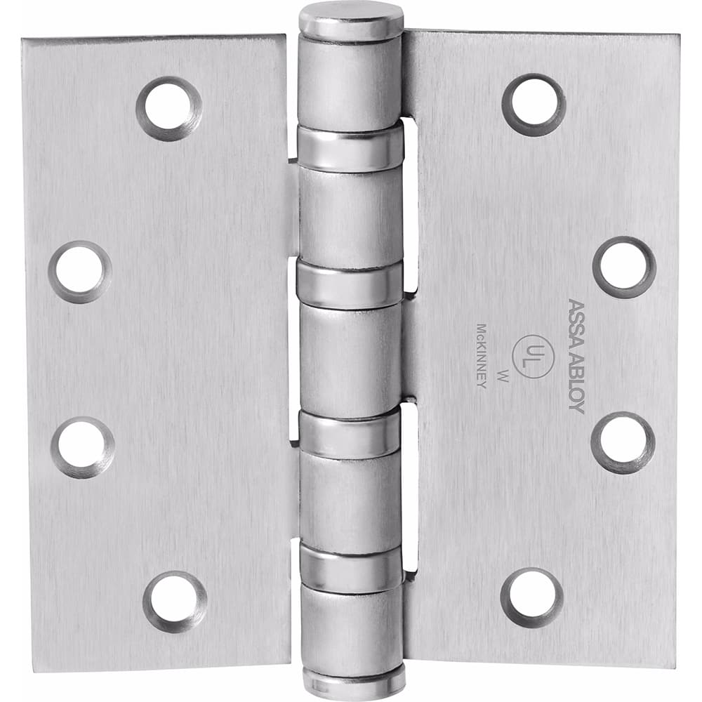 Yale - Commercial Hinges; Length (Inch): 5 ; Thickness (Decimal Inch): 0.1900 ; Minimum Thickness: 4.8260 (mm); Number of Knuckles: 5.000 ; Stanley Finish Code: US26D ; Finish/Coating: US26D - Exact Industrial Supply