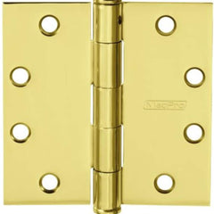 Yale - Commercial Hinges; Length (Inch): 4-1/2 ; Thickness (Decimal Inch): 0.1340 ; Minimum Thickness: 3.4036 (mm); Number of Knuckles: 5.000 ; Stanley Finish Code: US3 ; Finish/Coating: US3 - Exact Industrial Supply