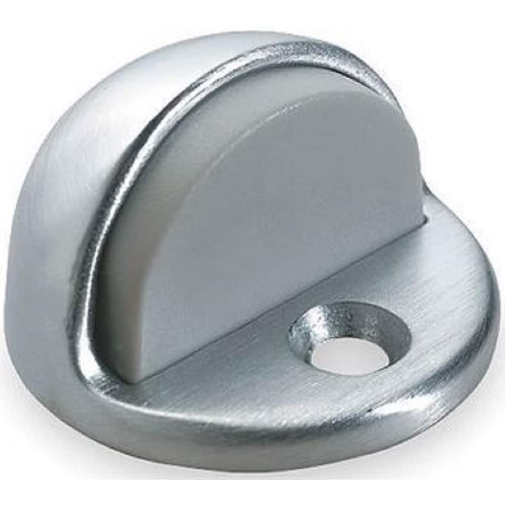 Rockwood - Stops; Type: Low Dome Stop ; Finish/Coating: Satin Chrome ; Projection: 2 (Inch); Mount Type: Floor - Exact Industrial Supply