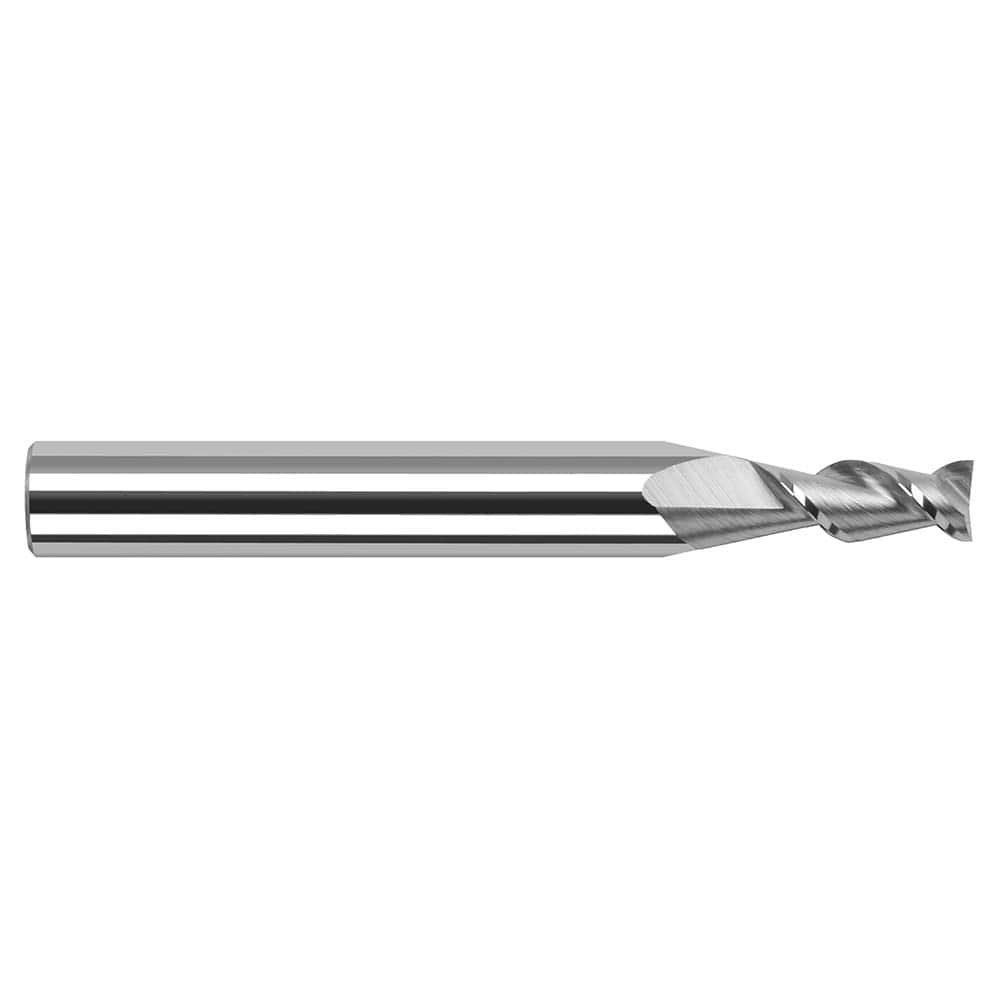 Harvey Tool - Square End Mills; Mill Diameter (Inch): 1/8 ; Mill Diameter (Decimal Inch): 0.1250 ; Length of Cut (Inch): 3/16 ; Length of Cut (Decimal Inch): 0.1870 ; Material: Solid Carbide ; Finish/Coating: Uncoated - Exact Industrial Supply