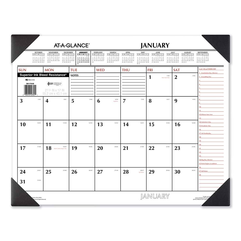 AT-A-GLANCE - Note Pads, Writing Pads & Notebooks Writing Pads & Notebook Type: Desk Pad Size: 22 x 17 - Americas Tooling